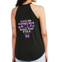 God Is Within Her She Will Not Fall Psalms 46:5 Front Back Women's Perfect Tri Rocker Tank