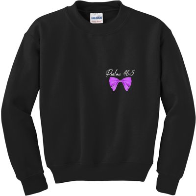 God Is Within Her She Will Not Fall Psalms 46:5 Front Back Kids Sweatshirt