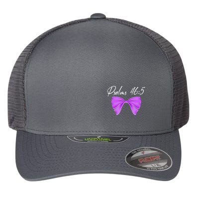God Is Within Her She Will Not Fall Psalms 46:5 Front Back Flexfit Unipanel Trucker Cap