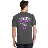 God Is Within Her She Will Not Fall Psalms 46:5 Front Back T-Shirt