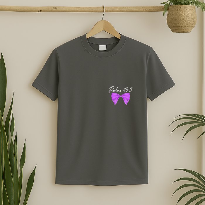 God Is Within Her She Will Not Fall Psalms 46:5 Front Back T-Shirt