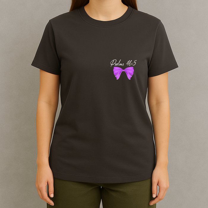 God Is Within Her She Will Not Fall Psalms 46:5 Front Back T-Shirt