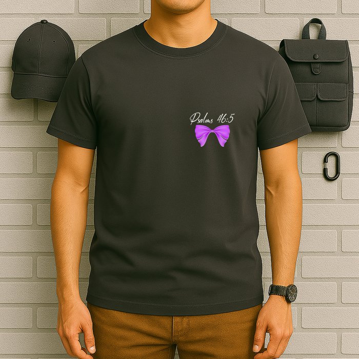 God Is Within Her She Will Not Fall Psalms 46:5 Front Back T-Shirt