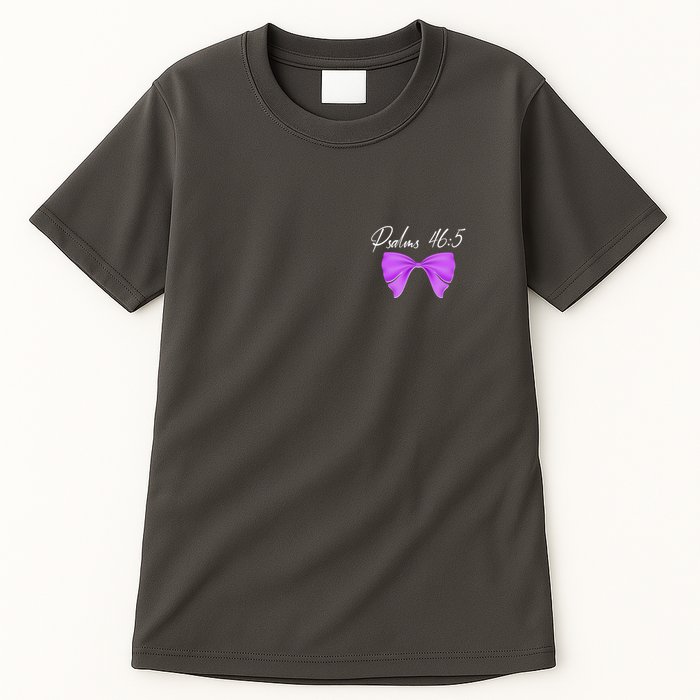 God Is Within Her She Will Not Fall Psalms 46:5 Front Back Tall T-Shirt