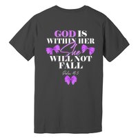 God Is Within Her She Will Not Fall Psalms 46:5 Front Back Premium T-Shirt