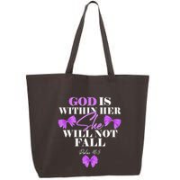 God Is Within Her She Will Not Fall Psalms 46:5 Front Back 25L Jumbo Tote