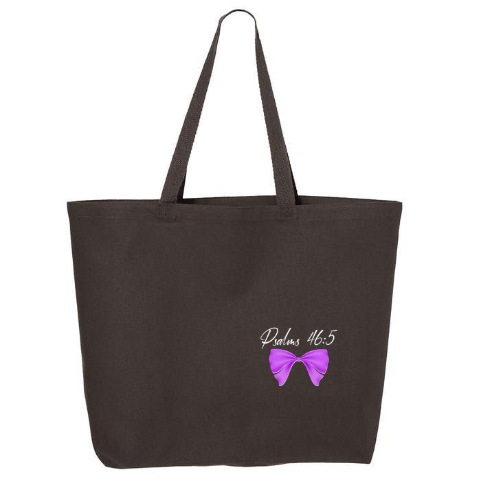 God Is Within Her She Will Not Fall Psalms 46:5 Front Back 25L Jumbo Tote
