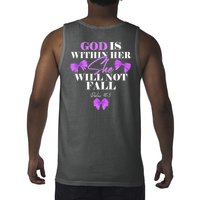 God Is Within Her She Will Not Fall Psalms 46:5 Front Back Tank Top