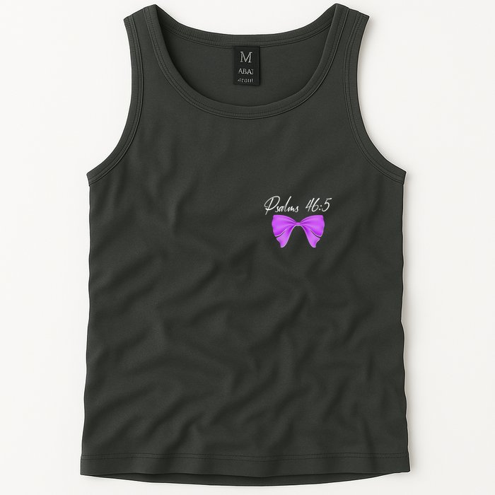 God Is Within Her She Will Not Fall Psalms 46:5 Front Back Tank Top