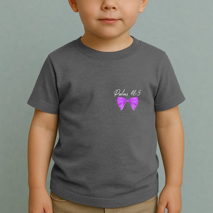 God Is Within Her She Will Not Fall Psalms 46:5 Front Back Toddler T-Shirt