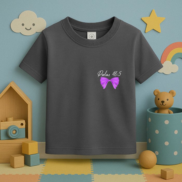 God Is Within Her She Will Not Fall Psalms 46:5 Front Back Toddler T-Shirt