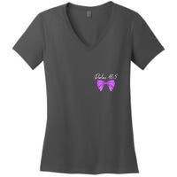 God Is Within Her She Will Not Fall Psalms 46:5 Front Back Women's V-Neck T-Shirt