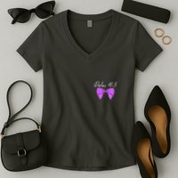 God Is Within Her She Will Not Fall Psalms 46:5 Front Back Women's V-Neck T-Shirt