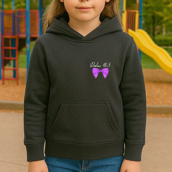 God Is Within Her She Will Not Fall Psalms 46:5 Front Back Kids Hoodie