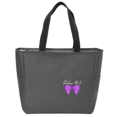 God Is Within Her She Will Not Fall Psalms 46:5 Front Back Zip Tote Bag