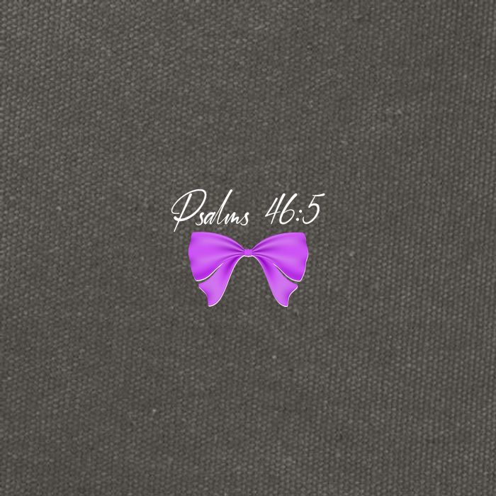 God Is Within Her She Will Not Fall Psalms 46:5 Front Back Cotton Canvas Backpack