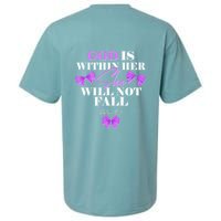 God Is Within Her She Will Not Fall Psalms 46:5 Front Back Sueded Cloud Jersey T-Shirt