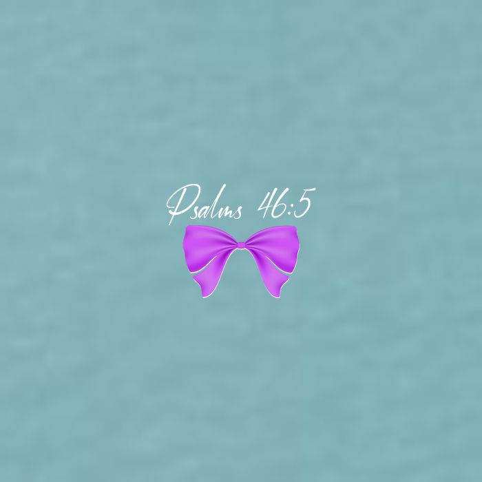 God Is Within Her She Will Not Fall Psalms 46:5 Front Back Sueded Cloud Jersey T-Shirt