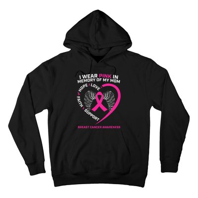 Gift I Wear Pink In Memory Of My Mom Breast Cancer Awareness Hoodie