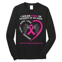 Gift I Wear Pink In Memory Of My Mom Breast Cancer Awareness Long Sleeve Shirt