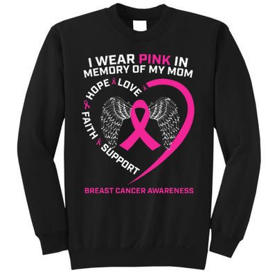 Gift I Wear Pink In Memory Of My Mom Breast Cancer Awareness Sweatshirt