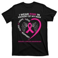 Gift I Wear Pink In Memory Of My Mom Breast Cancer Awareness T-Shirt