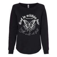 God Is Within Her She Will Not Fall Womens California Wash Sweatshirt