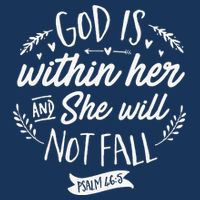 God Is Within Her Jesus Christian Psalm 465 7 Panel Mesh Trucker Snapback Hat