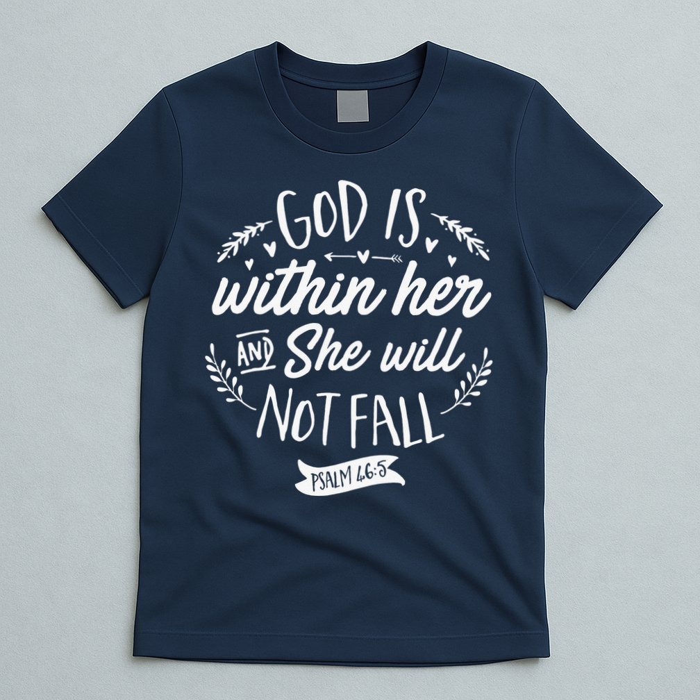 God Is Within Her Jesus Christian Psalm 465 T-Shirt