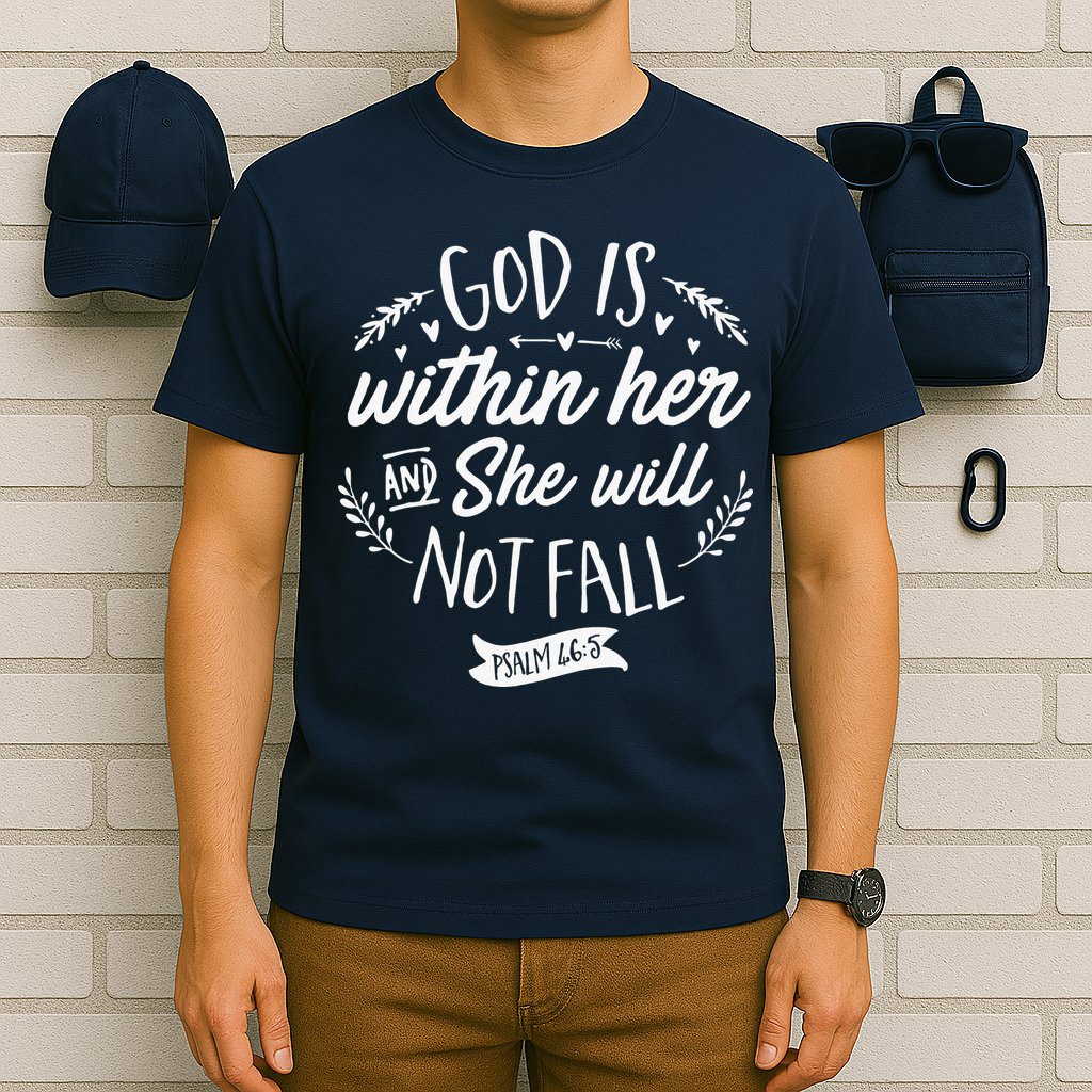 God Is Within Her Jesus Christian Psalm 465 T-Shirt
