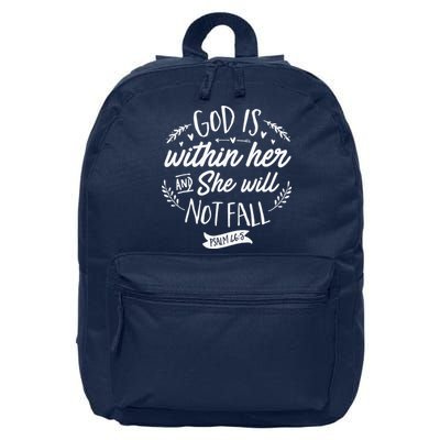 God Is Within Her Jesus Christian Psalm 465 16 in Basic Backpack