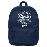 God Is Within Her Jesus Christian Psalm 465 16 in Basic Backpack