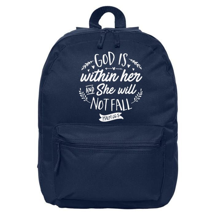 God Is Within Her Jesus Christian Psalm 465 16 in Basic Backpack