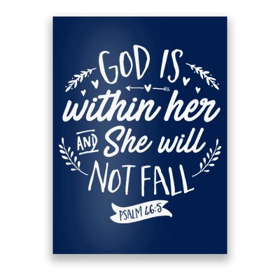 God Is Within Her Jesus Christian Psalm 465 Poster