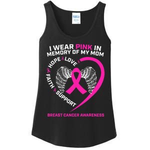 Gift I Wear Pink In Memory Of My Mom Breast Cancer Awareness Ladies Essential Tank