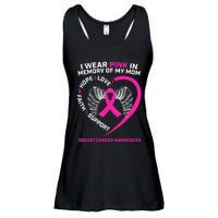 Gift I Wear Pink In Memory Of My Mom Breast Cancer Awareness Ladies Essential Flowy Tank