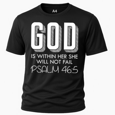 God Is Within Her She Will Not Fail Prayer Cool Gift Cooling Performance Crew T-Shirt