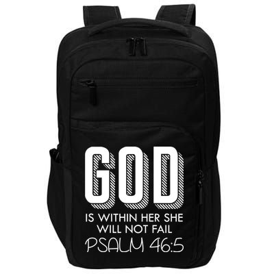 God Is Within Her She Will Not Fail Prayer Cool Gift Impact Tech Backpack