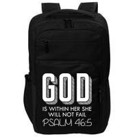 God Is Within Her She Will Not Fail Prayer Cool Gift Impact Tech Backpack