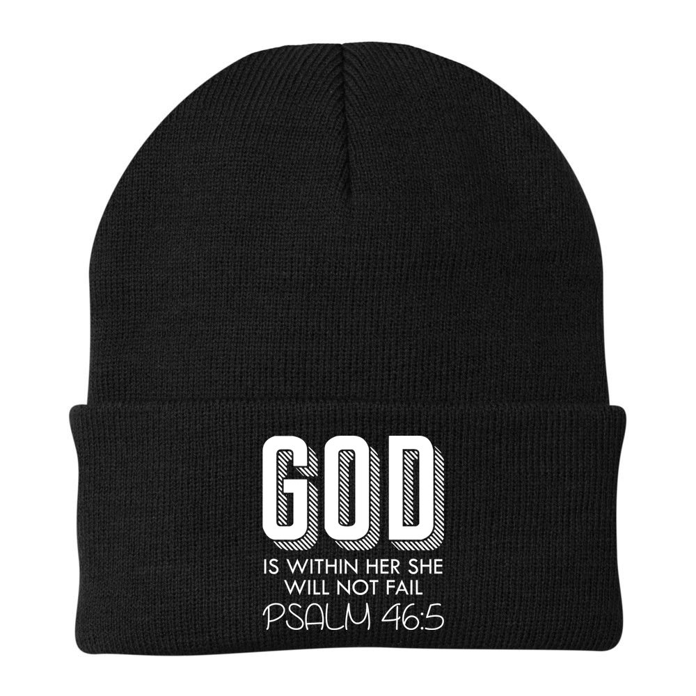 God Is Within Her She Will Not Fail Prayer Cool Gift Beanie