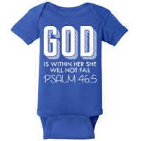 God Is Within Her She Will Not Fail Prayer Cool Gift Baby Bodysuit