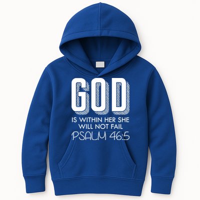 God Is Within Her She Will Not Fail Prayer Cool Gift Kids Hoodie