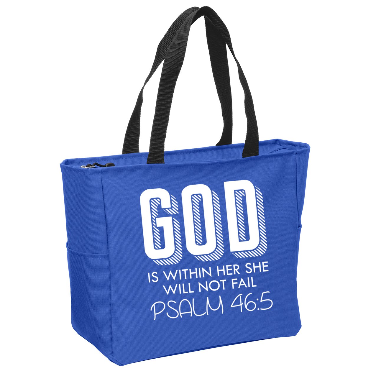 God Is Within Her She Will Not Fail Prayer Cool Gift Zip Tote Bag