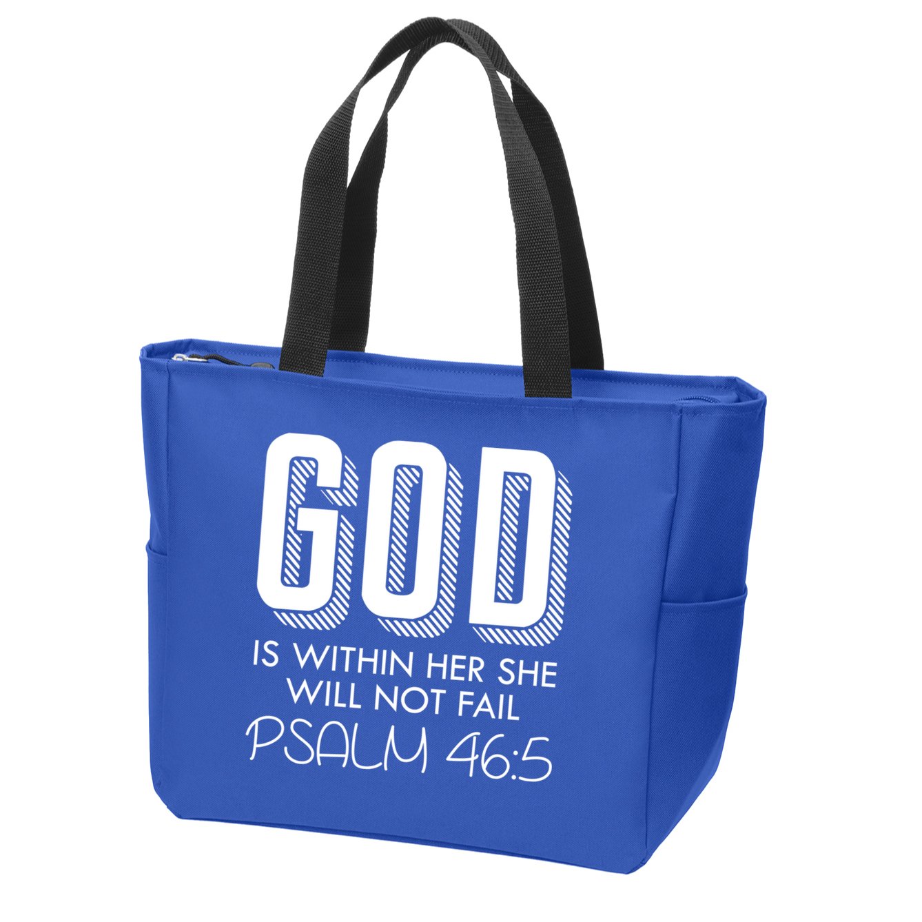 God Is Within Her She Will Not Fail Prayer Cool Gift Zip Tote Bag