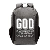 God Is Within Her She Will Not Fail Prayer Cool Gift Vector Backpack