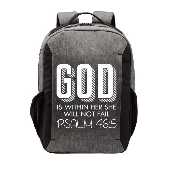 God Is Within Her She Will Not Fail Prayer Cool Gift Vector Backpack