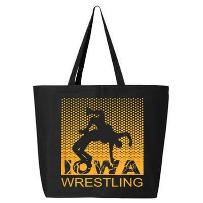 Graphic Iowa Wrestling Freestyle Wrestler The Hawkeye State 25L Jumbo Tote