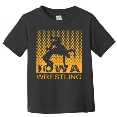 Graphic Iowa Wrestling Freestyle Wrestler The Hawkeye State Toddler T-Shirt