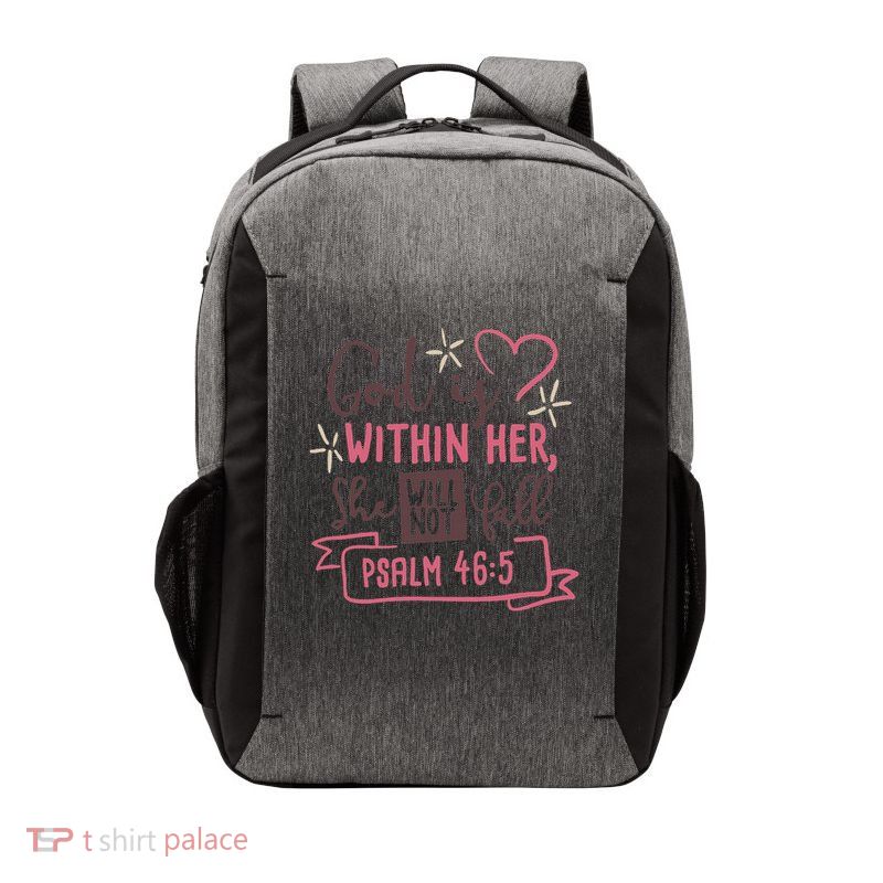 God Is Within Her She Will Not Fall Psalm 465 Vector Backpack