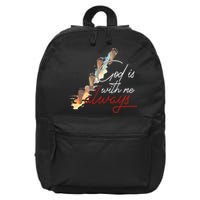 God Is With Me Always Footsteps 16 in Basic Backpack